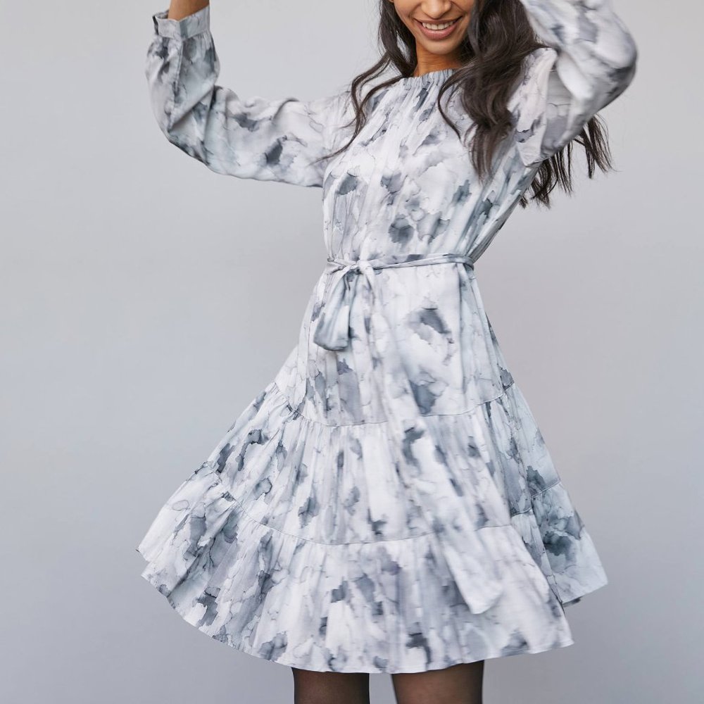 Anthro Cloth & Stone Melanie Watercolor Mini Dress